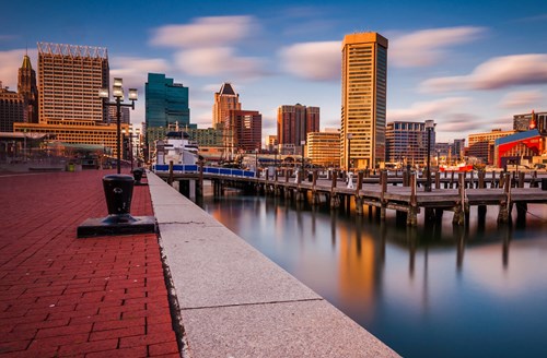 Baltimore Skyline And Promenade
